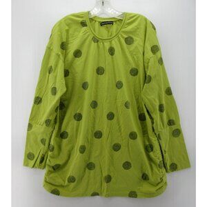 Snapdragon & Twig Top Large Tunic Blouse Polka Dots Artsy Lagenlook